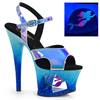 Pleaser - MOON711MER Ankle strap sandal, Pole dance shoes - Pole dance shoes - Blue Product image